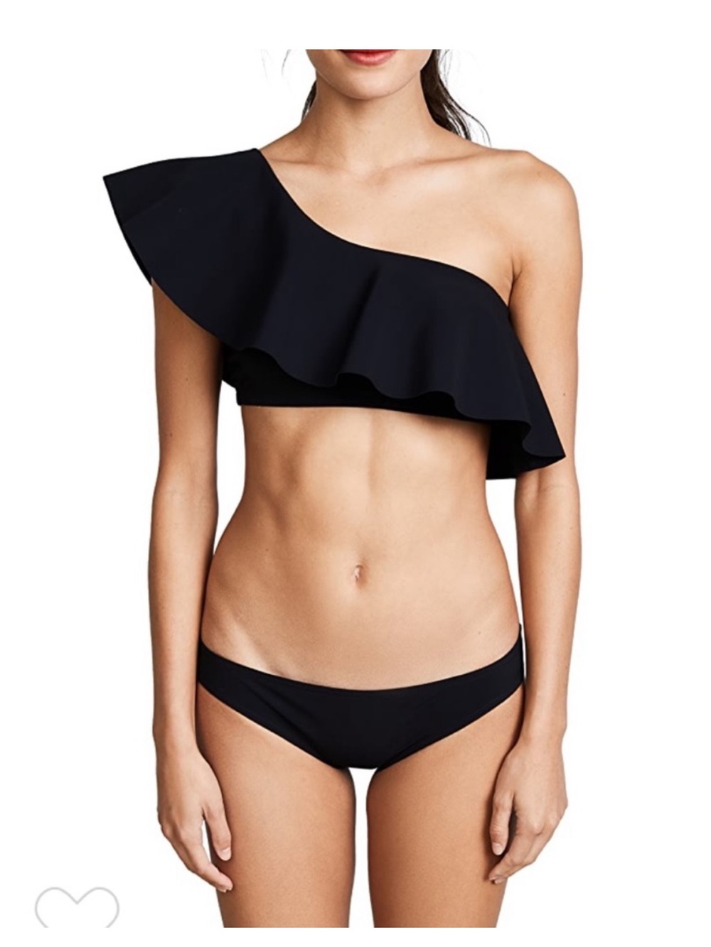 KARLA COLLETTO Sz 12 Black Zahra One Shoulder Bikini Top Exc Cond Orig$263